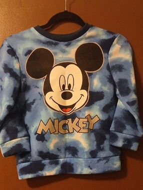 Disney Kids Blue Tie-Dye Mickey Sweatshirt